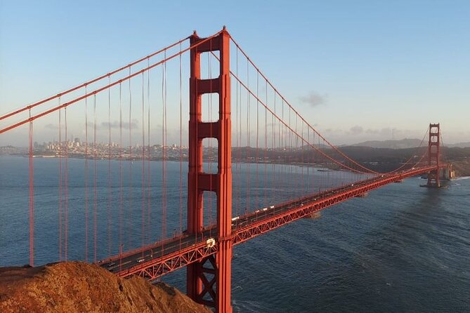 Alcatraz Night Tour with Muir Woods and Sausalito - Crossing the Golden Gate Bridge for the first photo