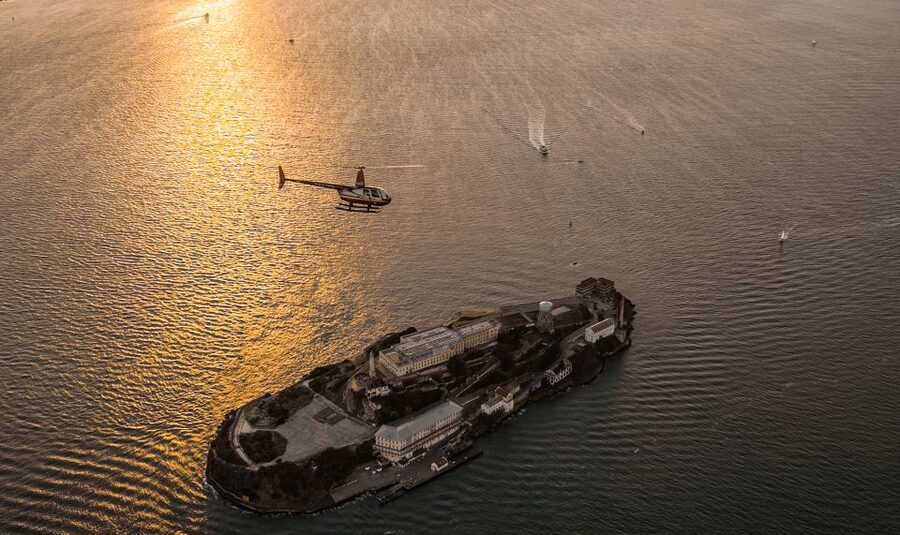 From Sausalito: San Francisco and Alcatraz Helicopter Tour - Alcatraz seen in its true setting