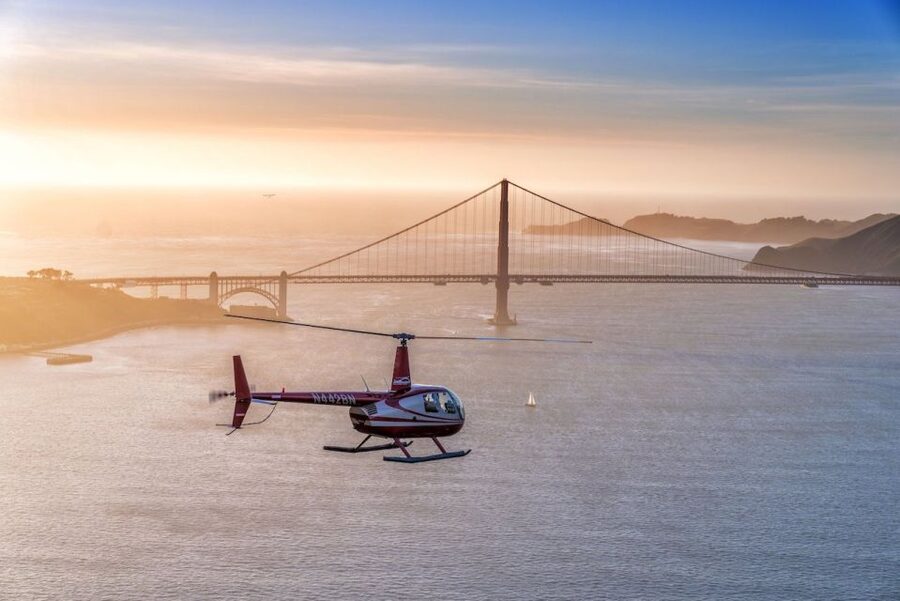 From Sausalito: San Francisco and Alcatraz Helicopter Tour - Angel Island and the return to Richardson Bay