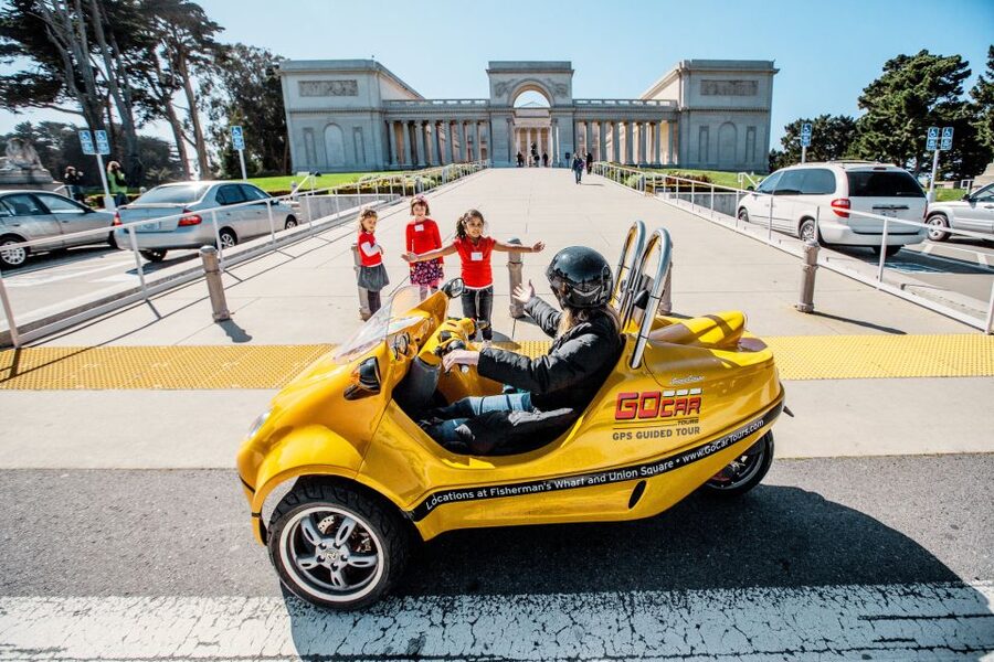 GoCar 3-Hour Tour of San Francisco's Parks and Beaches - The Golden Gate Bridge from a GoCar