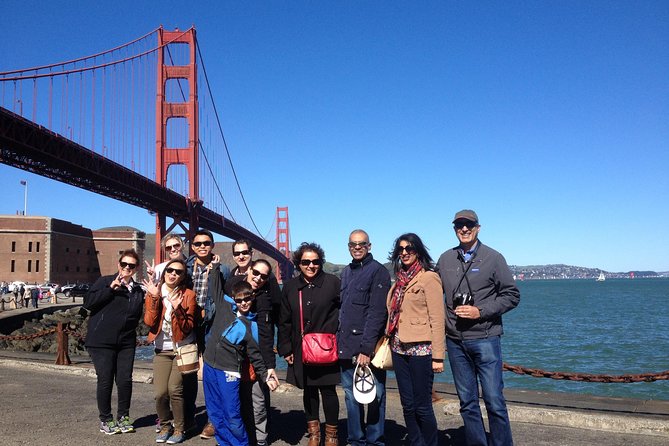 Golden Gate Bridge Muir Woods Sausalito with Optional Alcatraz - Fort Point puts you beneath the Golden Gate