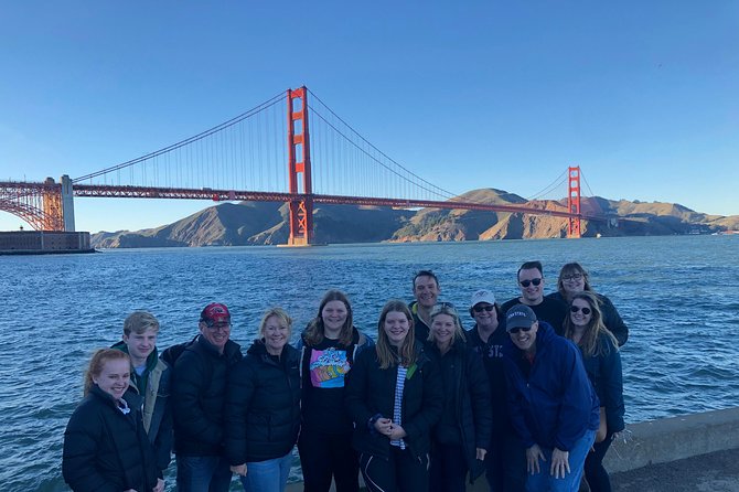 Golden Gate Bridge Muir Woods Sausalito with Optional Alcatraz - The Palace of Fine Arts closes the city sightseeing loop