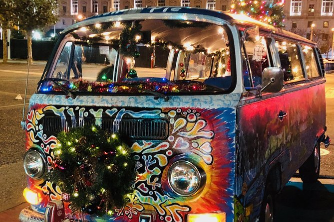 Holiday Lights Tour of San Francisco - The Love Bus sets the tone at Fisherman’s Wharf