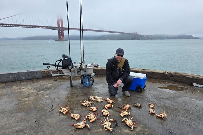 Learn to Catch and Cook Crab under Golden Gate Bridge SF - Cooking the crab at the pier