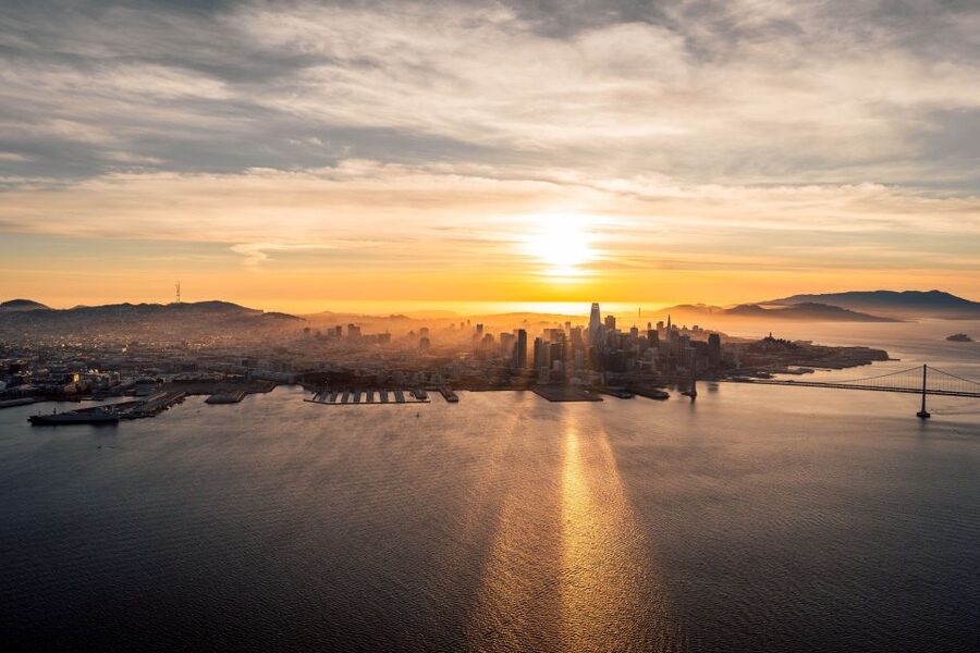 San Francisco: Airplane Private Sunset Bay Tour - The route from Oakland to the Bay Bridge