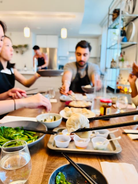 San Francisco: Dumpling Cooking Class with 3-Course Dinner - Kneading dough and rolling thin dumpling skins