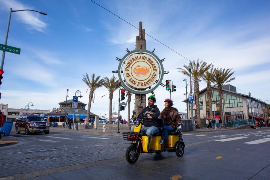San Francisco: Electric Scooter Rental with GPS Storytelling - Fort Point beneath the Golden Gate Bridge