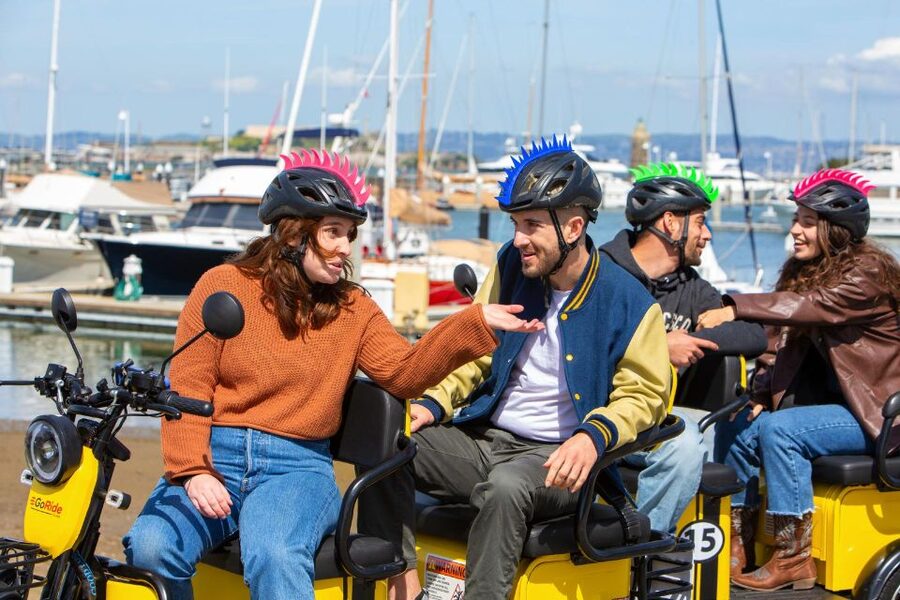 San Francisco: Electric Scooter Rental with GPS Storytelling - Reaching the Bridge Welcome Center plaza
