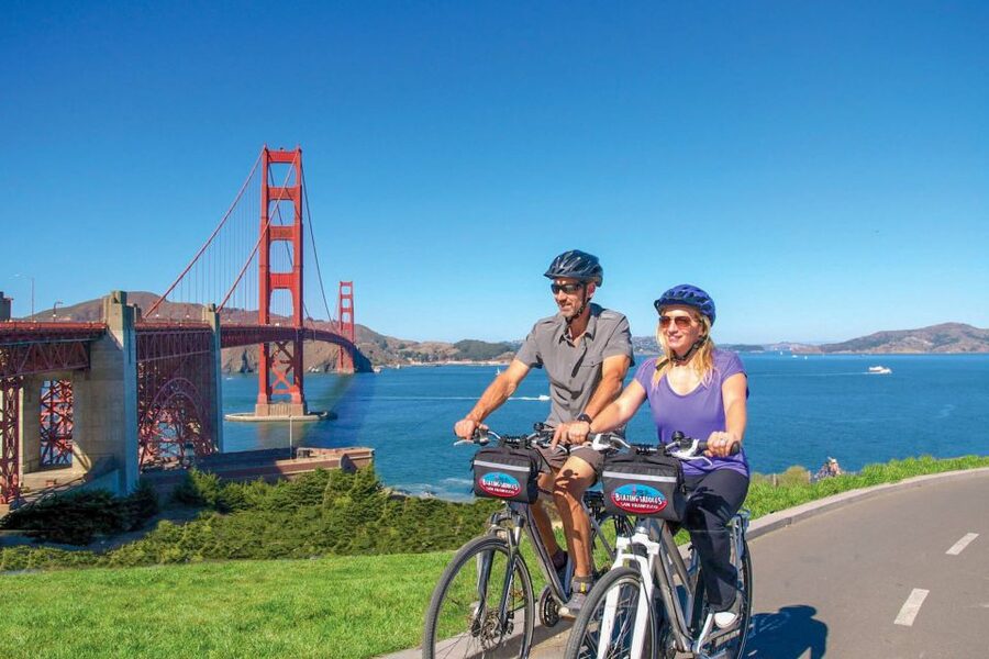 San Francisco: Exclusive Bike, Beer, and Boat Tour - Crossing the Golden Gate Bridge on two wheels