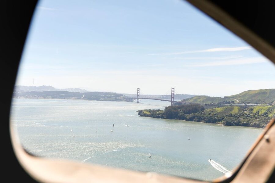 San Francisco: Golden Gate Bridge Seaplane Tour - Fisherman’s Wharf from above
