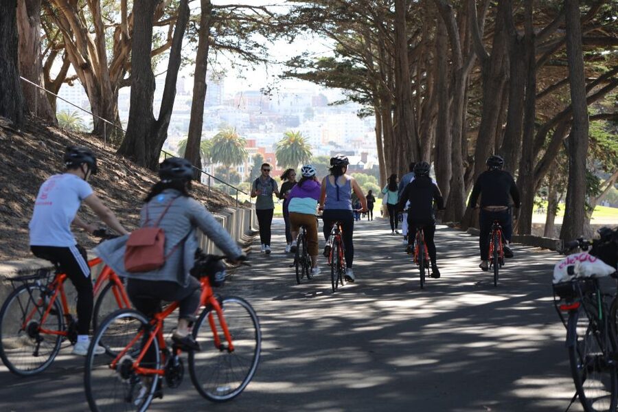San Francisco: Golden Gate Park Bike or eBike Rental w/ map - The Dutch Windmill and the park’s western end