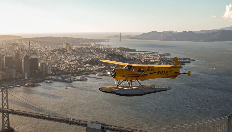 San Francisco: Greater Bay Area Seaplane Tour - The Golden Gate Bridge from above