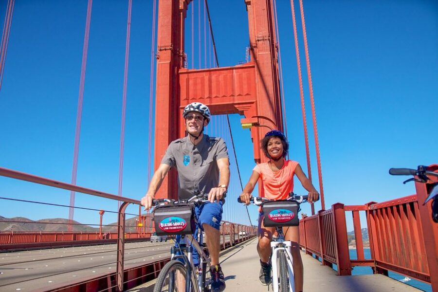 San Francisco Self-Guided Bike Rental - Crossing the Golden Gate Bridge by bike