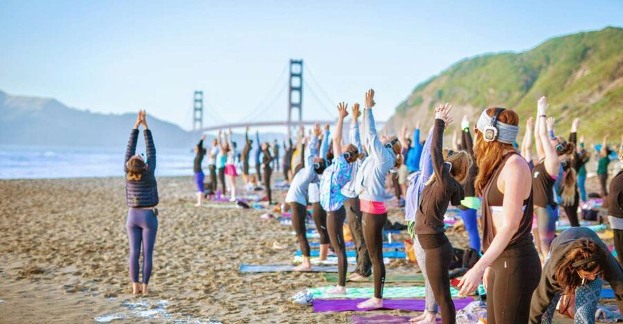 San Francisco: Silent Disco Yoga at Baker Beach - Key points to know before booking