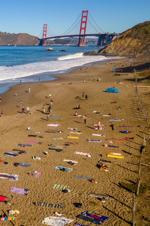San Francisco: Silent Disco Yoga at Baker Beach - Friday sunset groove yoga