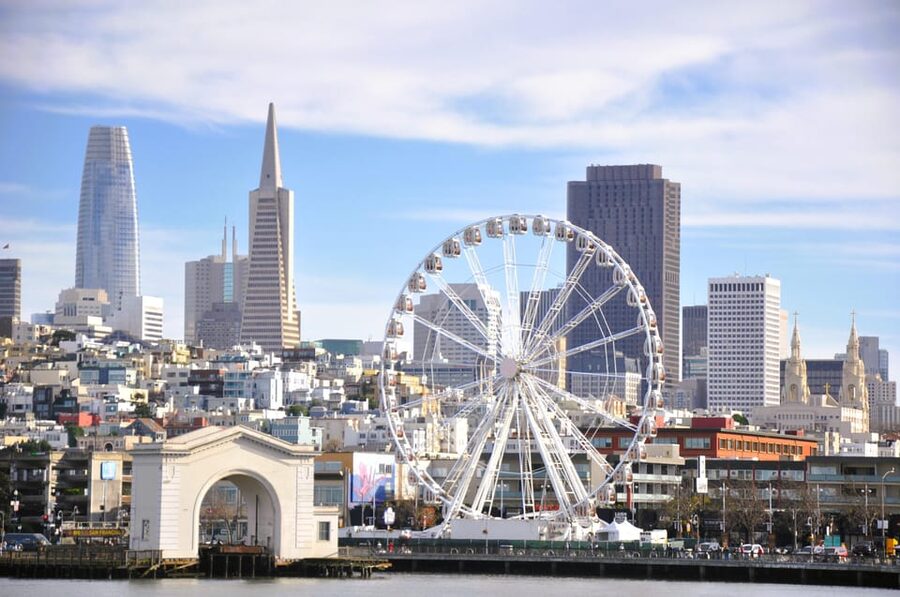 San Francisco: Sky Star Wheel - Fisherman's Wharf - Daylight or city lights after dark