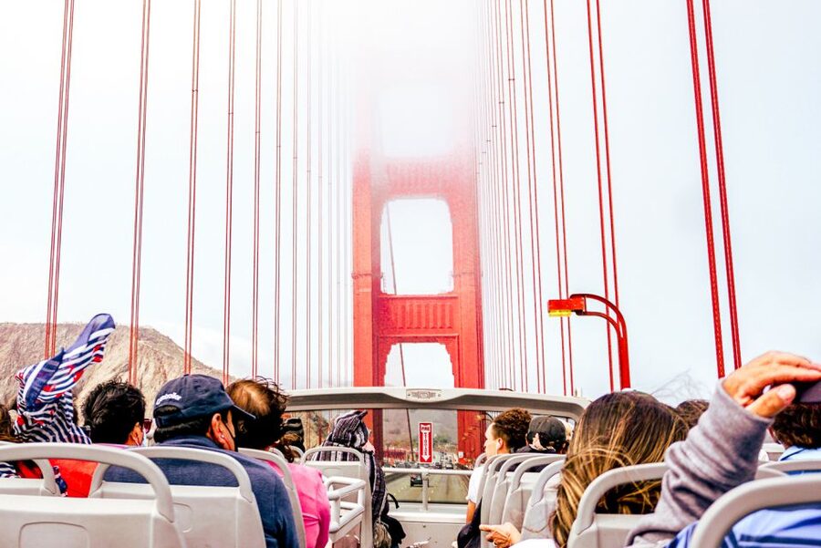 SF: Golden Gate Cruise & Hop-On Hop-Off Bus Tour (Save 15%) - Alamo Square and the painted houses