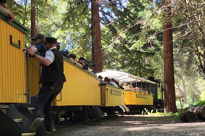 Train Ride Adventure through Mother Natures Giant Redwoods Park - Highway 1 and the Pacific coast