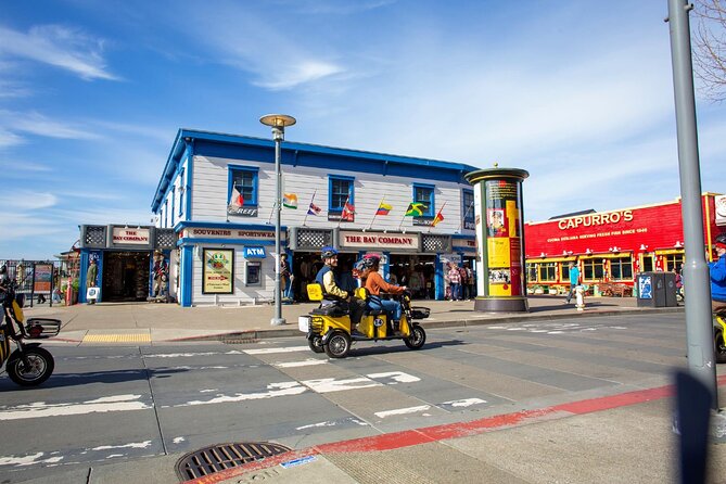 Wharf to Golden Gate Bridge - GoRide Electric Scooter Rentals - Hills, daylight, and San Francisco weather