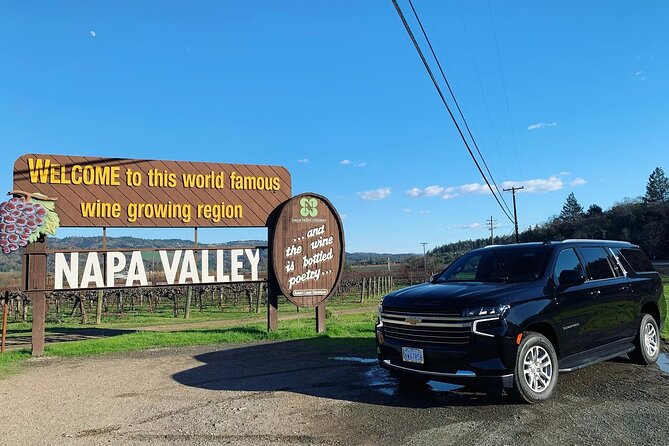 Winery and Vineyard Transportation in Luxury Full Size Black SUV - Key points at a glance