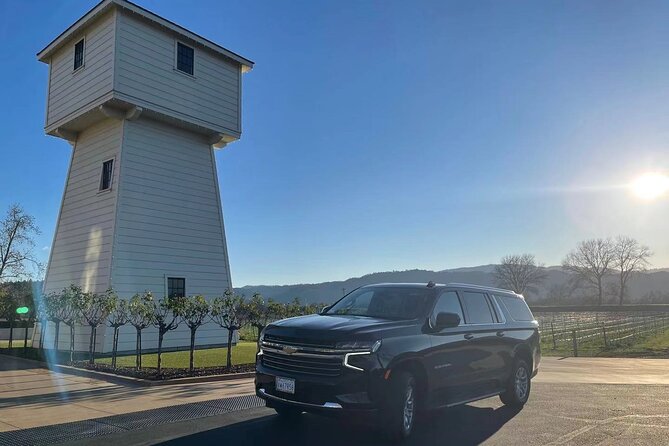 Winery and Vineyard Transportation in Luxury Full Size Black SUV - A chauffeur named Frank made the difference